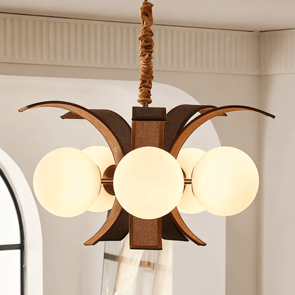 Thalina Grove Crystal Chandelier - Elegant Design & Adjustable Height