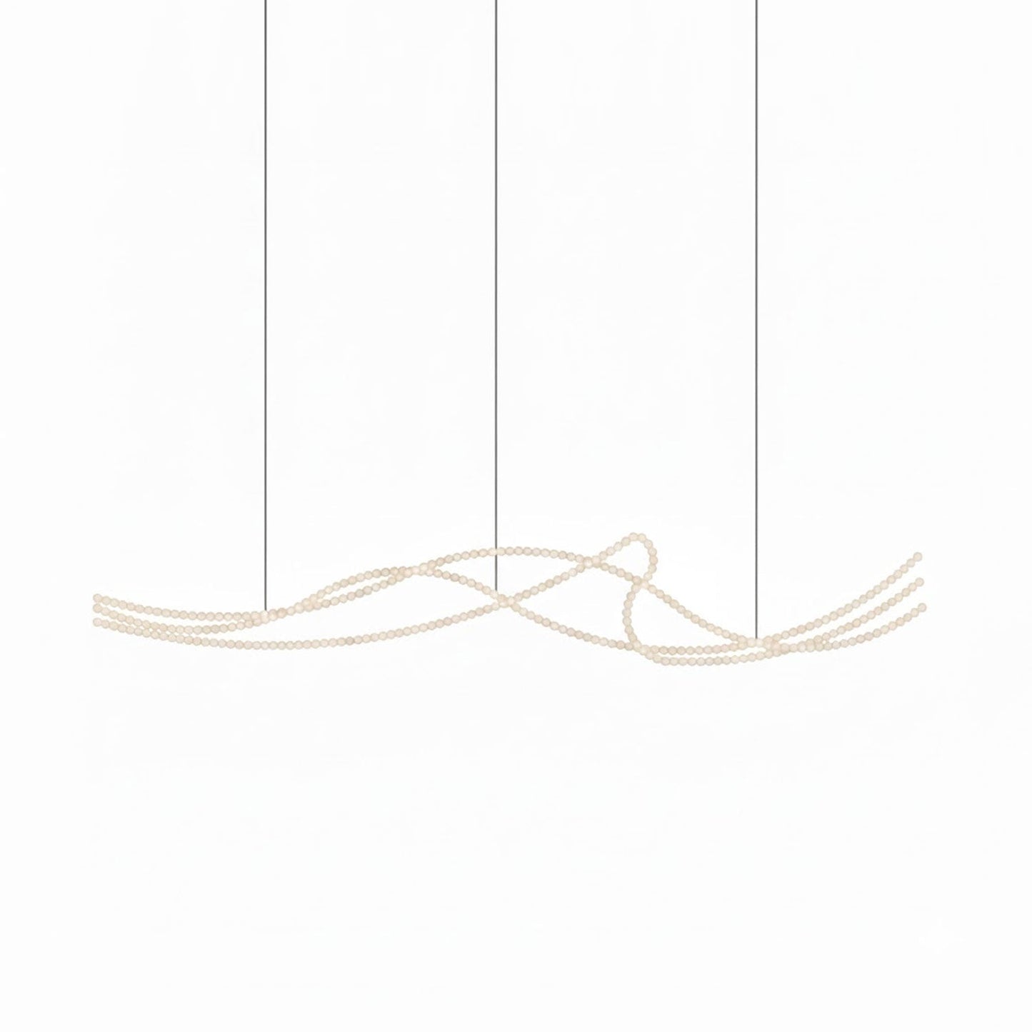 Elegant Pearl Ball Chandelier Necklace - Adjustable Length, Durable De