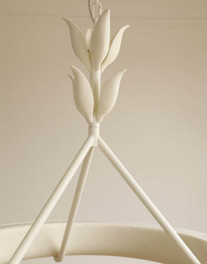 Tinsley Plaster Chandelier - Elegant Design with Adjustable Height & S