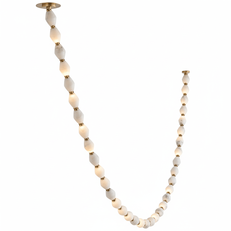 Riviere Chain Chandelier - Elegant Design, Adjustable Height, LED Comp
