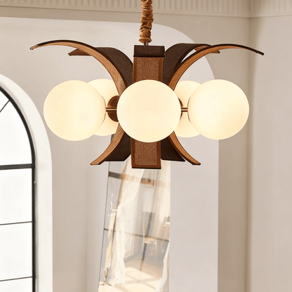 Thalina Grove Crystal Chandelier - Elegant Design & Adjustable Height