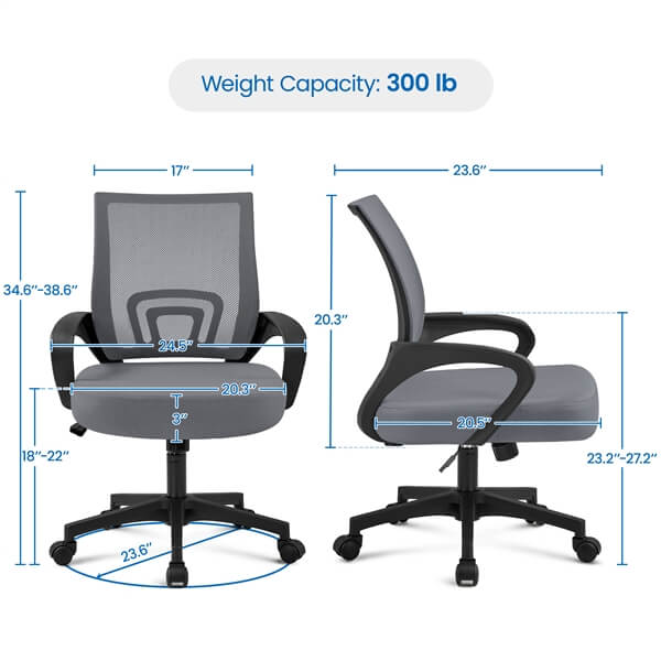 Mid-Back Mesh Office Chair Position 14