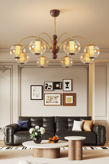 Solstice Bloom Chandelier - Elegant Design with Adjustable Height & LE