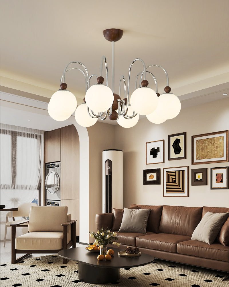 Aurora Loop Chandelier - Dimmable LED, Modern Design, Adjustable Heigh
