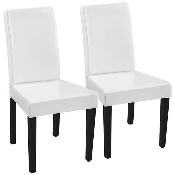 Set of 2 Faux Leather Modern Dining Room Chairs Position 3