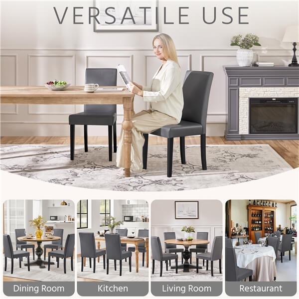 Dining Chairs Set of 6 Faux Leather Position 6