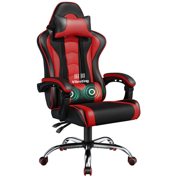 Computer Office Chair with Headrest and Massage Lumbar Support Position 2