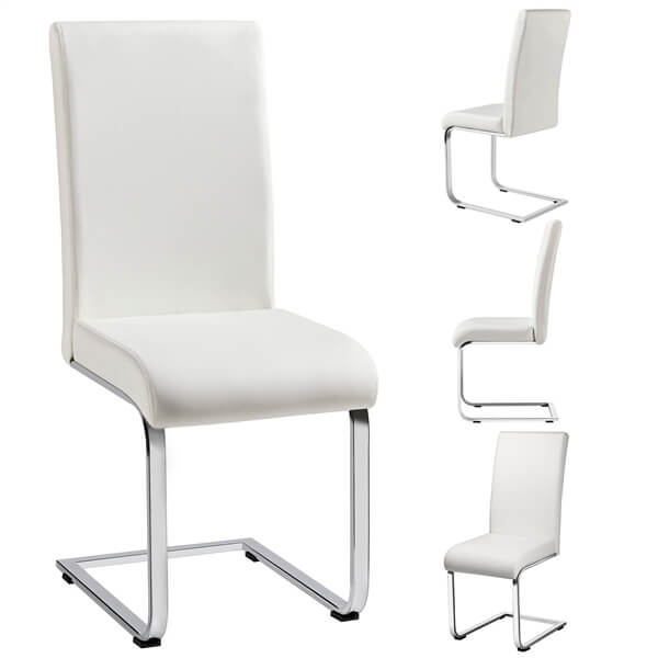 Dining Chairs Set of 6 Modern Faux Leather Position 4