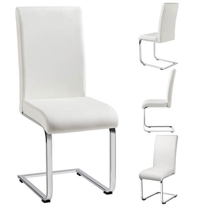 Dining Chairs Set of 6 Modern Faux Leather Position 4