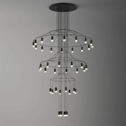 Elegant Lattice Chandelier with Adjustable Height and Crystal Accents
