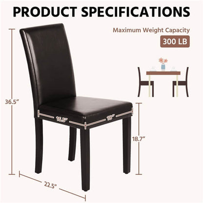 Dining Chairs Set of 6 Faux Leather Position 4