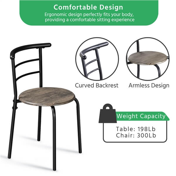 3 Piece Dining Table Set Position 9
