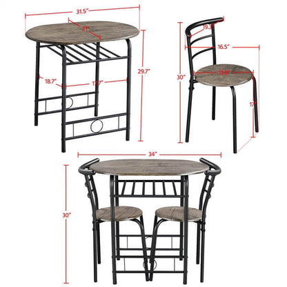 3 Piece Dining Table Set Position 7