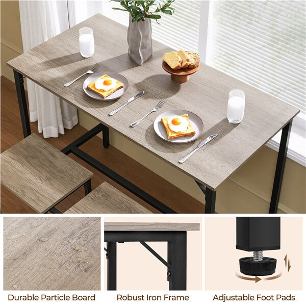 Counter Height Kitchen Table with Bar Stools Set of 2 Position 4