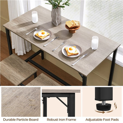 Counter Height Kitchen Table with Bar Stools Set of 2 Position 4