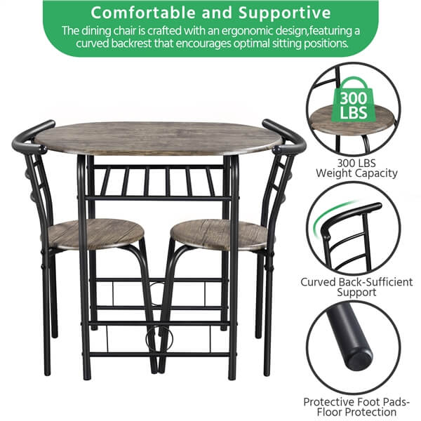 3 Piece Dining Table Set Position 8