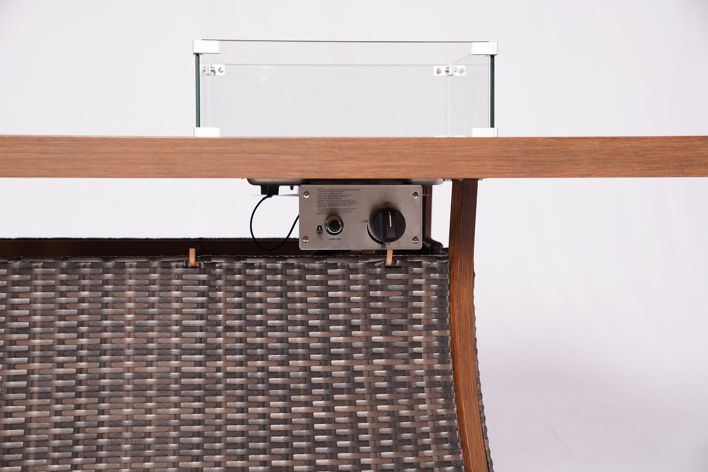 71" Brown Aluminum Cooler Insert with Umbrella Hole & Drainage System