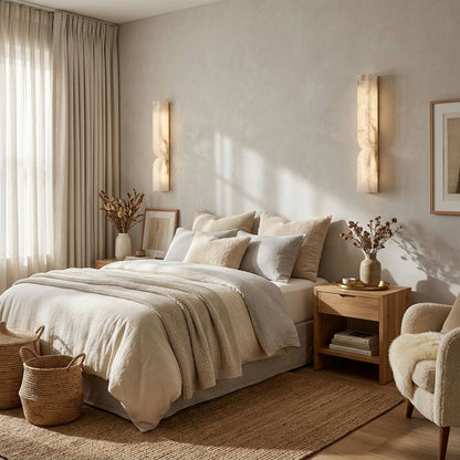 Alabaster Essence Wall Sconce - Elegant Design with Adjustable Light D