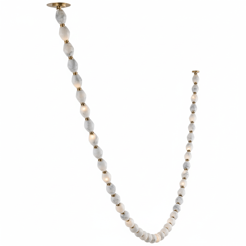 Riviere Chain Chandelier - Elegant Design, Adjustable Height, LED Comp