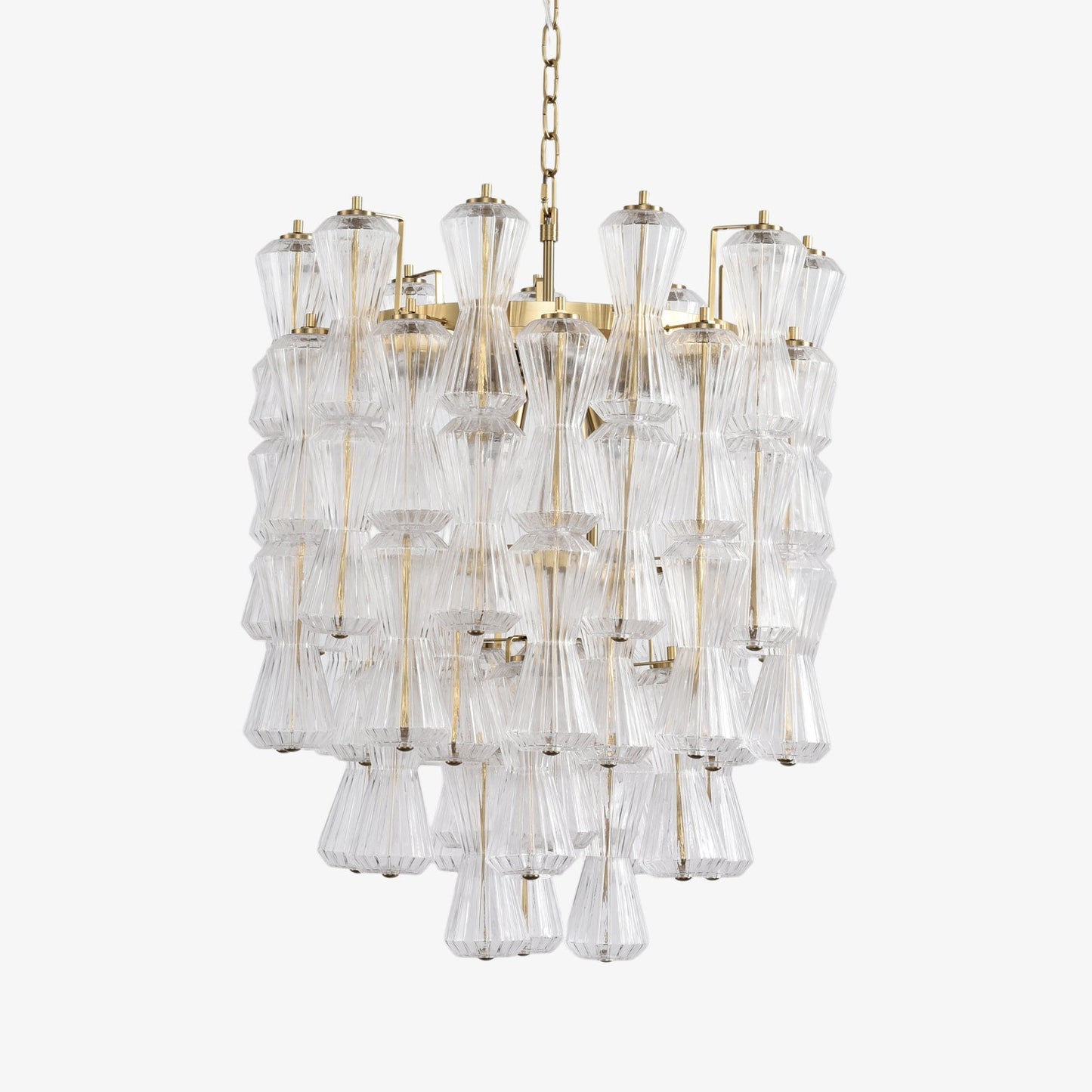 Florenzia Crystal Glass Chandelier - Elegant Design with Adjustable He