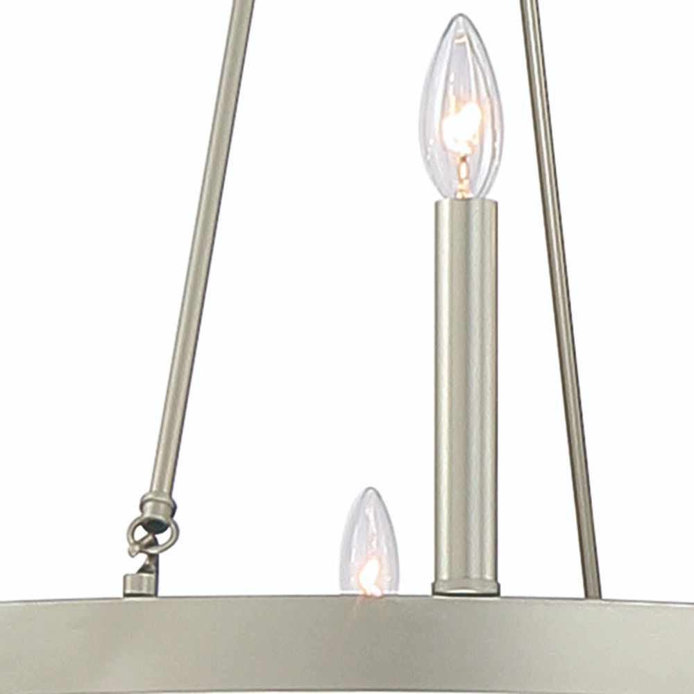 Dimmable Silver Twelve-Light Metal Chandelier with Elegant Candle Desi