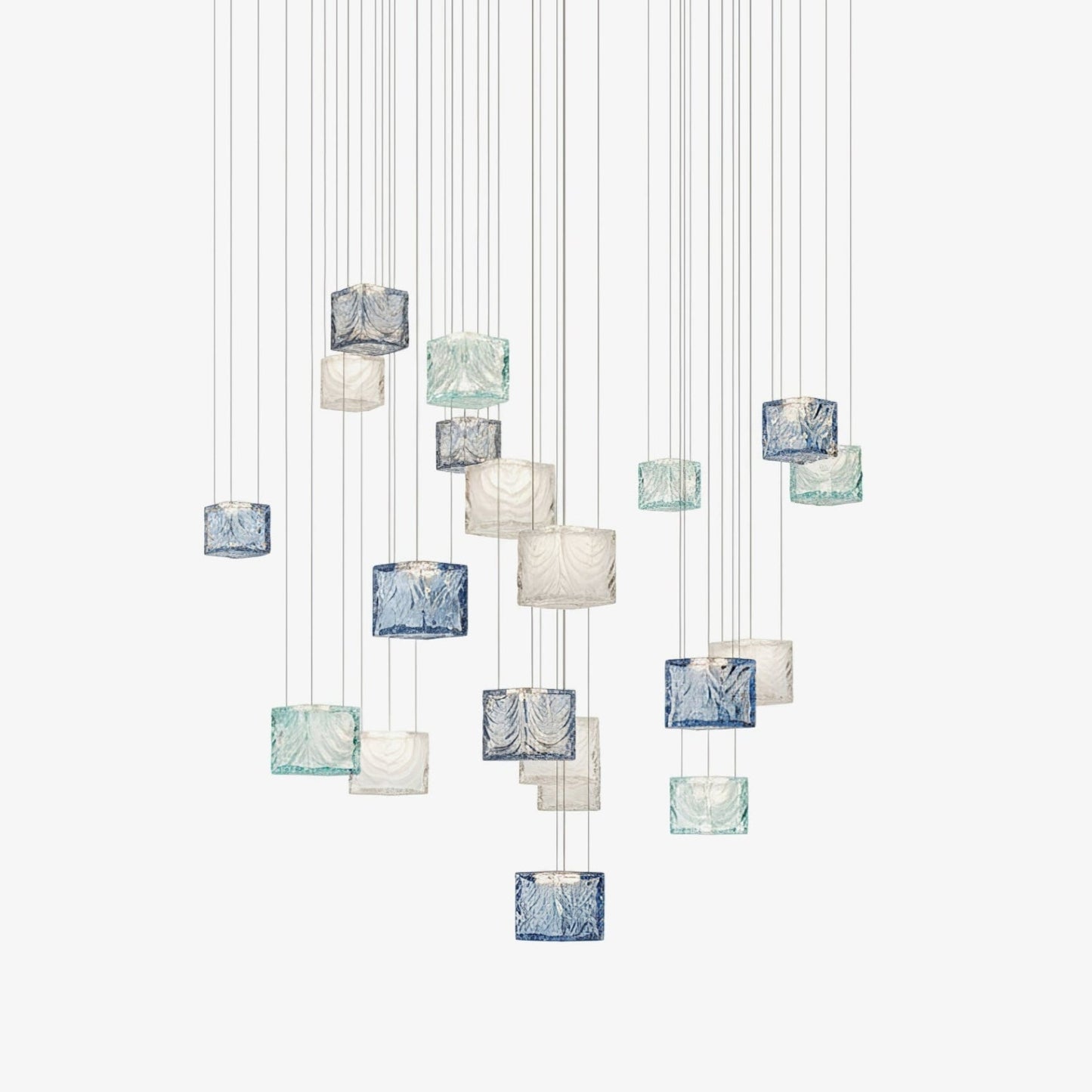 Customizable Crystal Pixels Chandelier with Adjustable Lighting & Mode