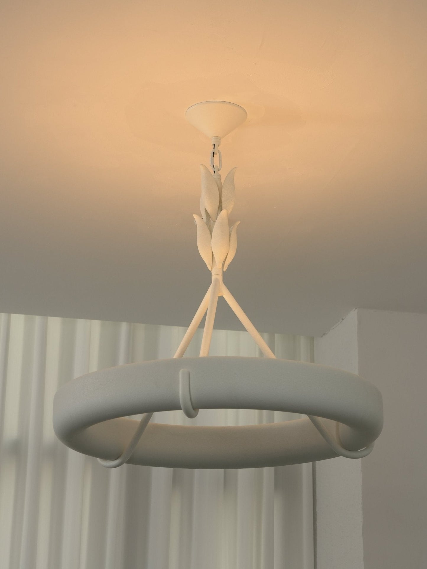 Tinsley Plaster Chandelier - Elegant Design with Adjustable Height & S