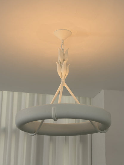 Tinsley Plaster Chandelier - Elegant Design with Adjustable Height & S