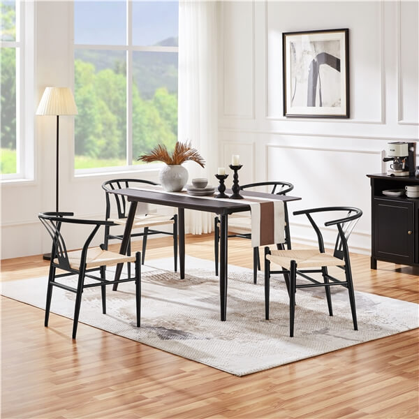 2PCS Weave Arm Chair Position 5