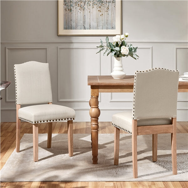 Dining Room Chair Fabric Parsons Chairs with Nailhead Trim Position 1