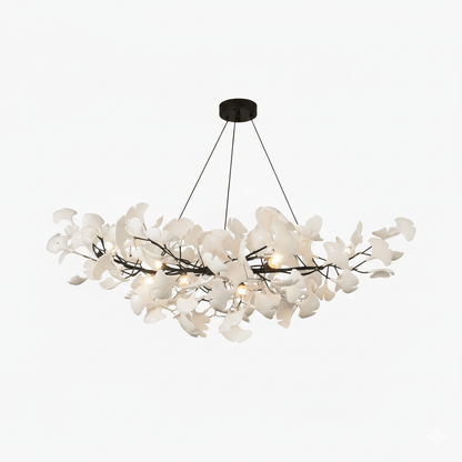 Horizon Bloom Ginkgo Chandelier - Elegant Design & Adjustable Height
