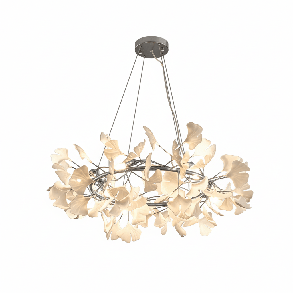 Gingko Crown Chandelier - Elegant Design with Adjustable Brightness