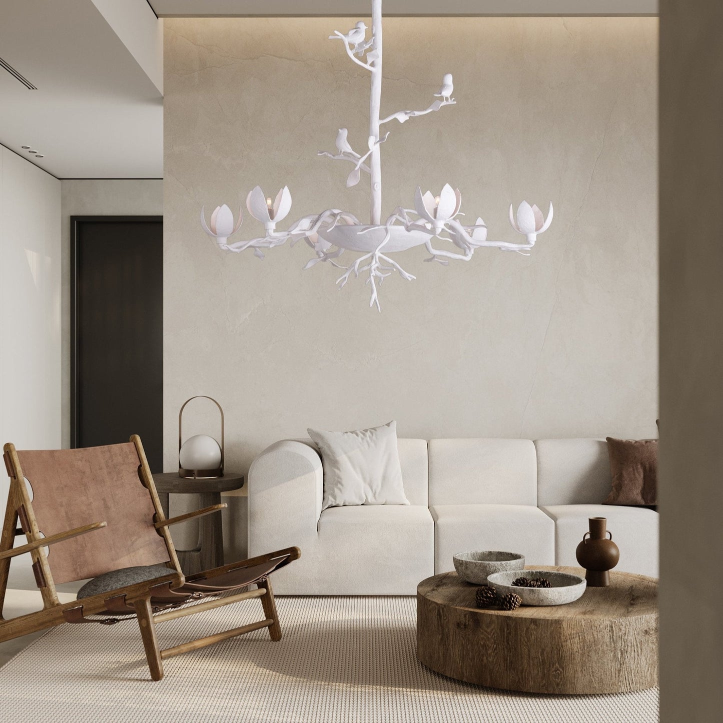 Elegant Passera Chandelier - Adjustable Brightness & Crystal Accents