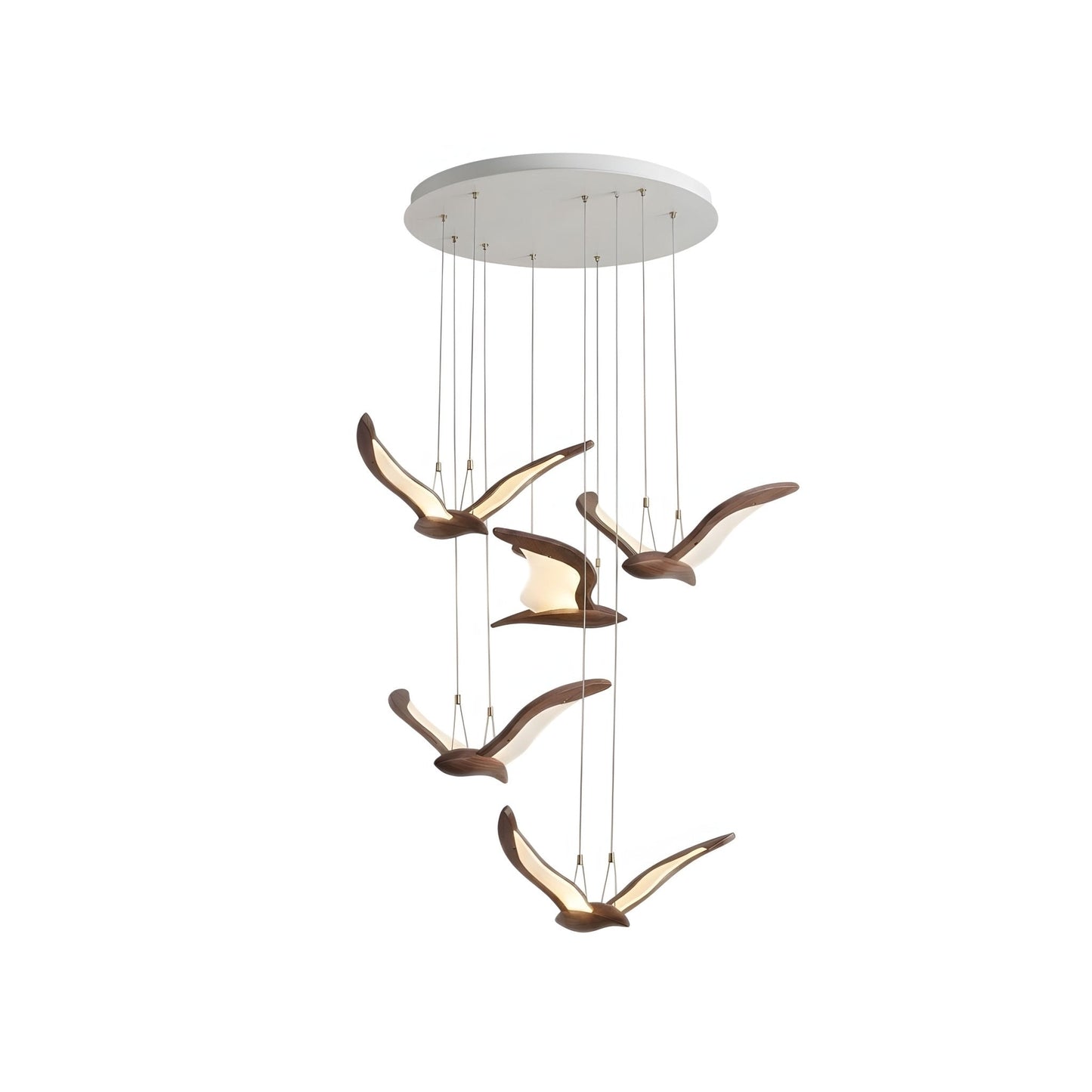Elegant Warbler Chandelier - Adjustable Height, Energy-Efficient LED