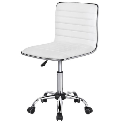 PU Leather Low-Back Office Chair with Adjustable Height & Chrome Base — lifestyle view