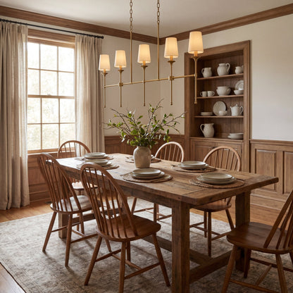 Arden Row Chandelier - Elegant Design, Adjustable Height, LED Compatib