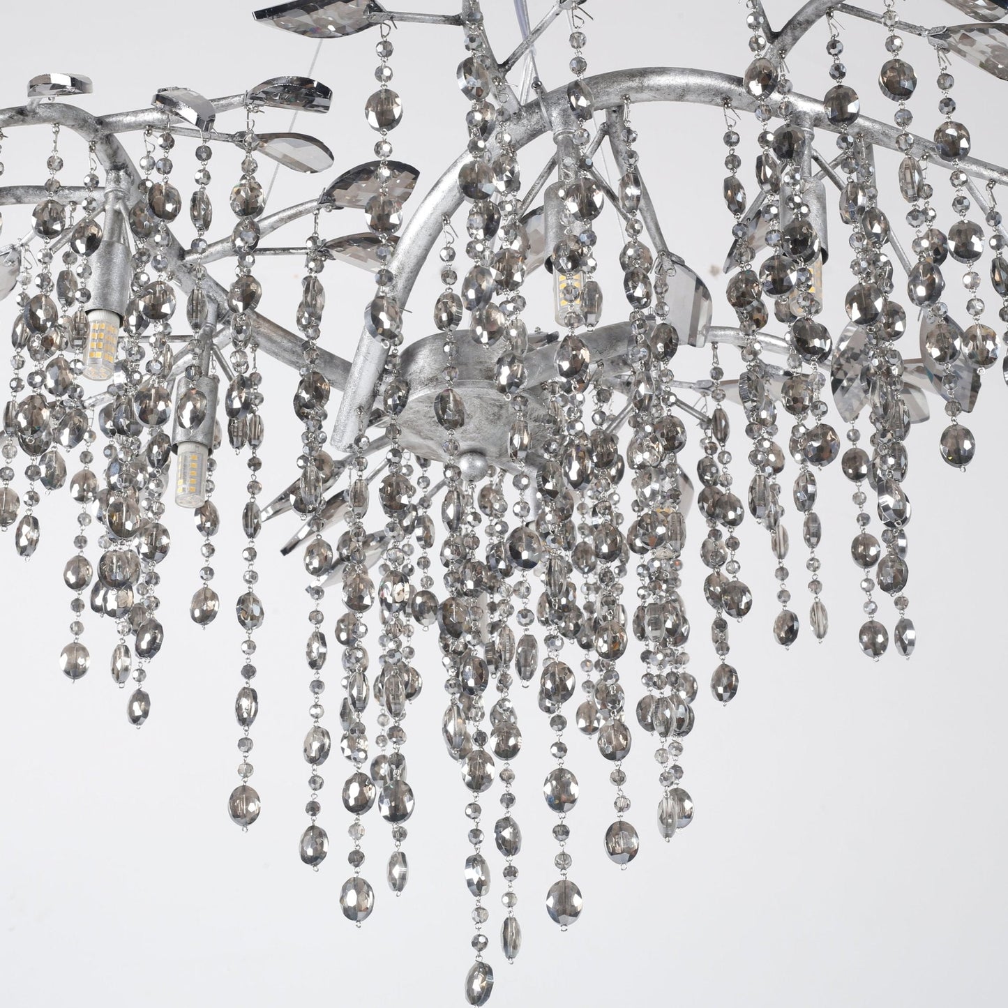 Elegant Autumn Twilight Chandelier - Dimmable LED, Adjustable Height