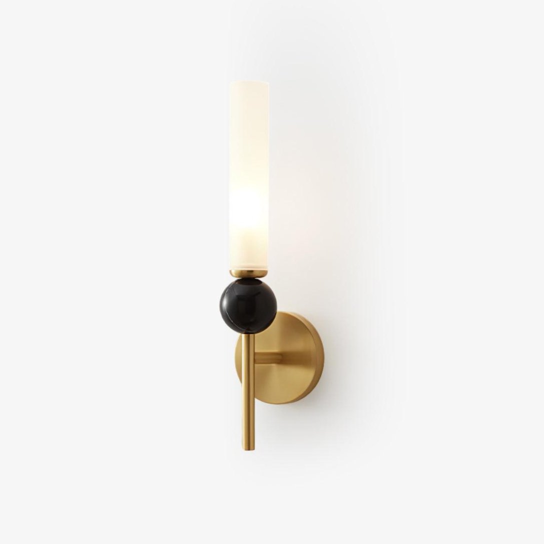 Elegant Marble Vertical Wall Lamp with Adjustable Brightness & Energy