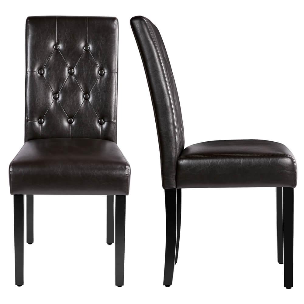 Button Tufted Dining Chairs Parsons Chair Set of 2 Position 8