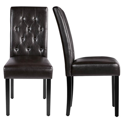 Button Tufted Dining Chairs Parsons Chair Set of 2 Position 8