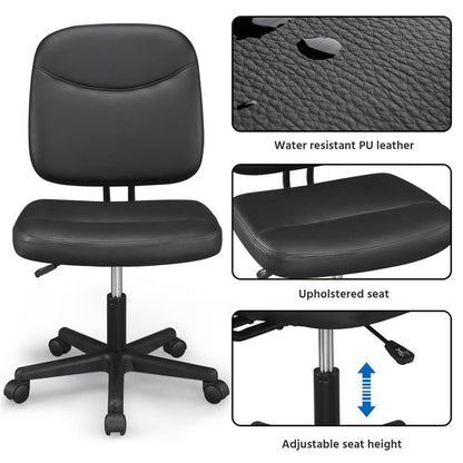 Armless Mid-Back Office Chair Position 6