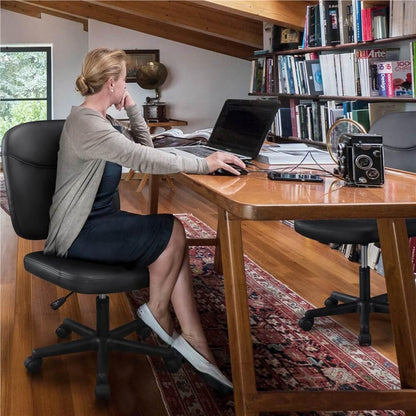 Armless Mid-Back Office Chair Position 1