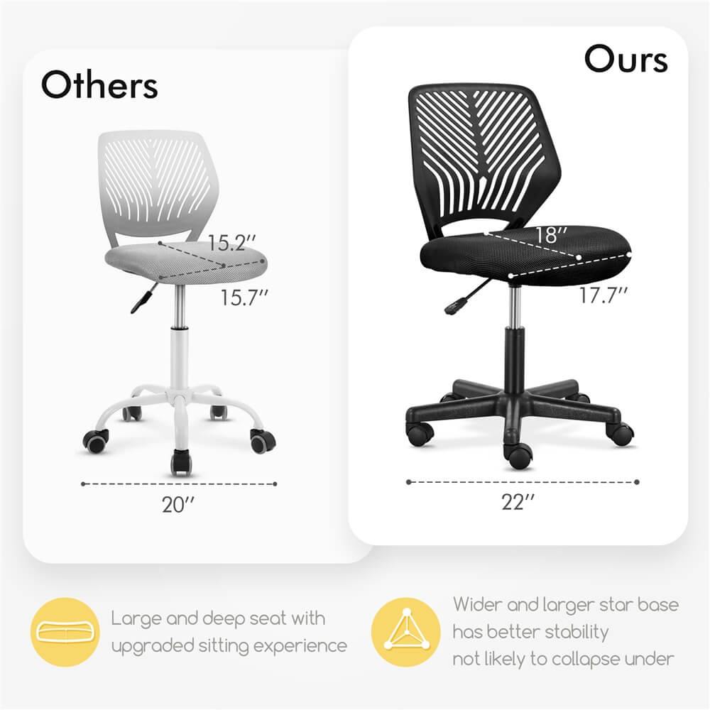 Armless Teens Desk Chair Position 10