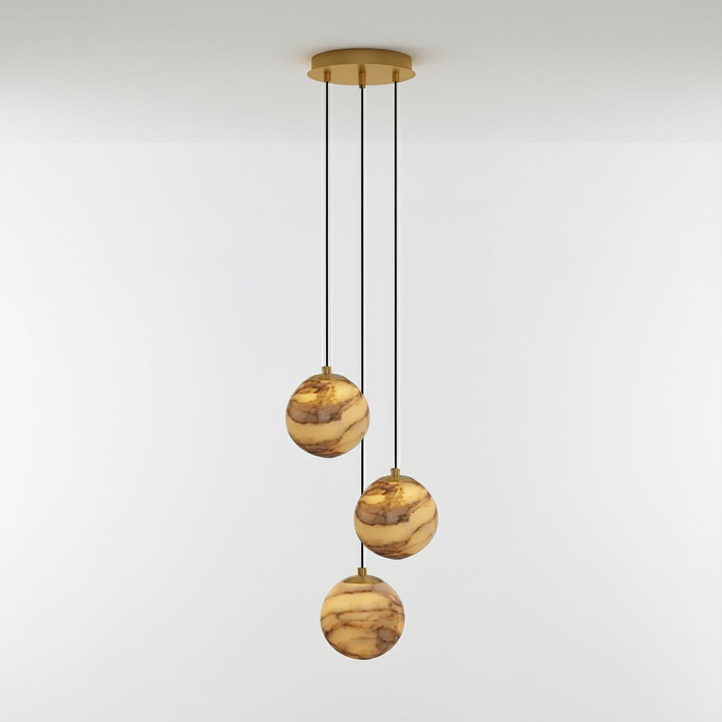 Sultana Alabaster Cluster Chandelier - Elegant Design, Adjustable Heig