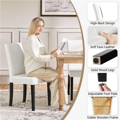 Dining Chairs Set of 6 Faux Leather Position 5
