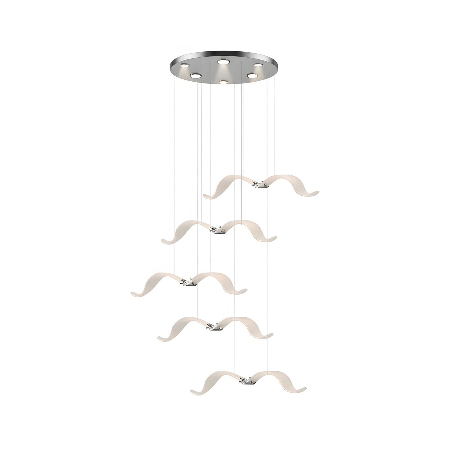 Elegant Large Seagull Chandelier - Adjustable Height, Energy-Efficient