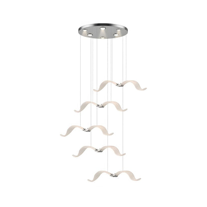 Elegant Large Seagull Chandelier - Adjustable Height, Energy-Efficient