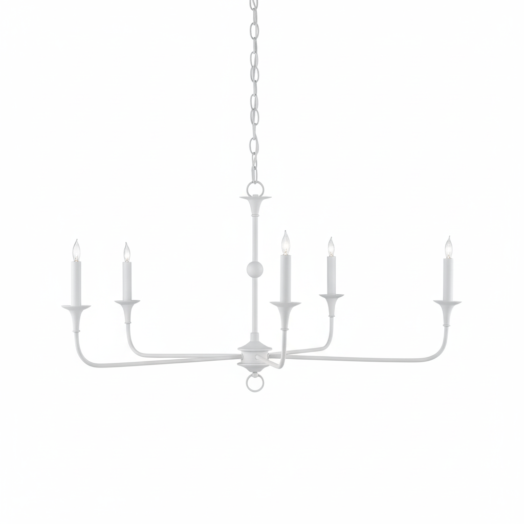 Elara Candle Chandelier - Elegant Design with Adjustable Height & LED