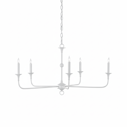 Elara Candle Chandelier - Elegant Design with Adjustable Height & LED