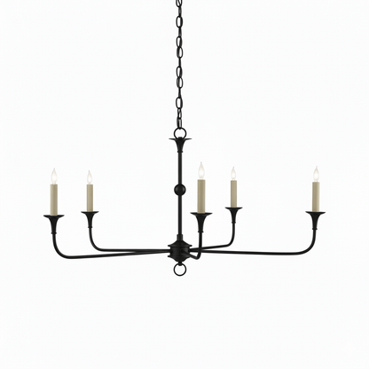 Elara Candle Chandelier - Elegant Design with Adjustable Height & LED
